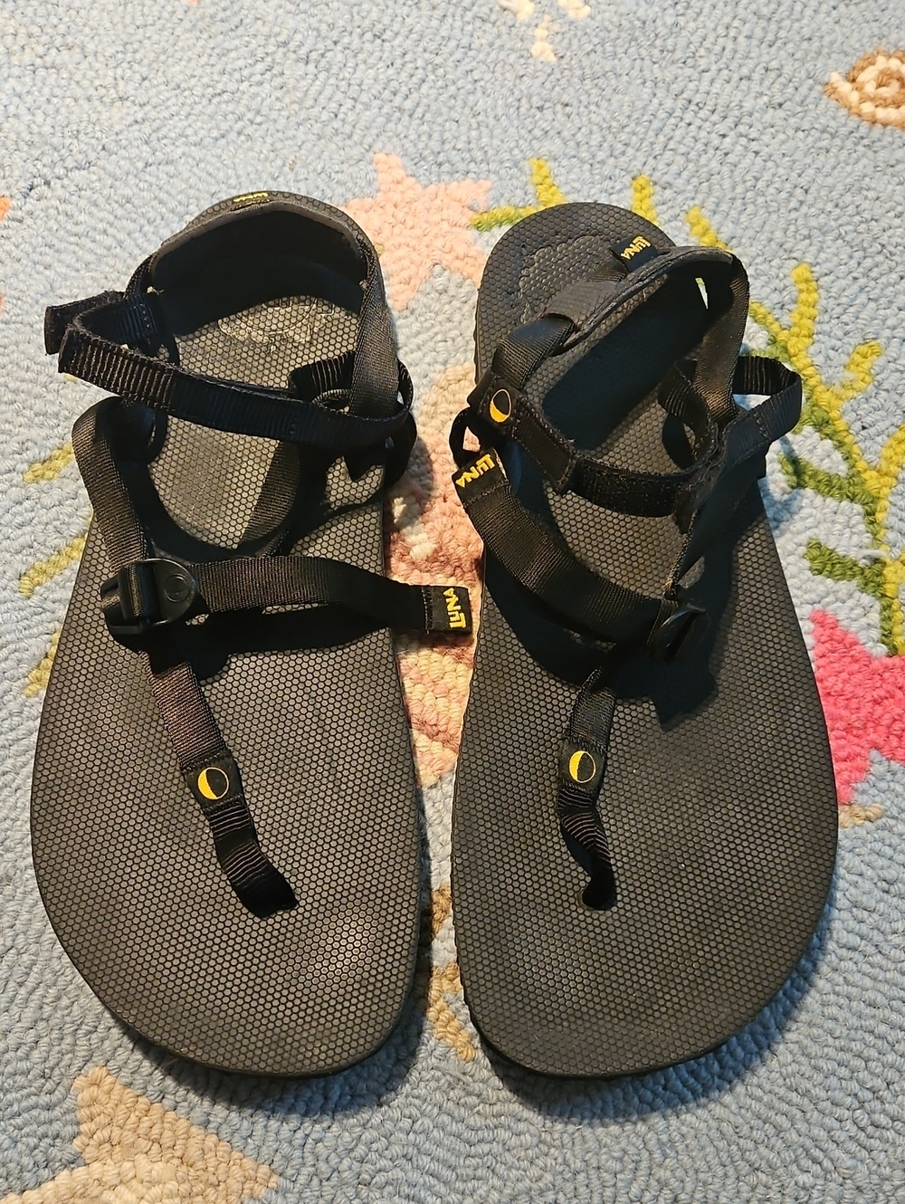 Luna Men's Leadville Trail Black Minimalist Sandals - LWT